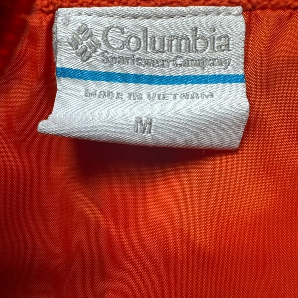 Columbia Vest Orange Sleeveless Zip Fleece Lightweight - Picture 5 of 10